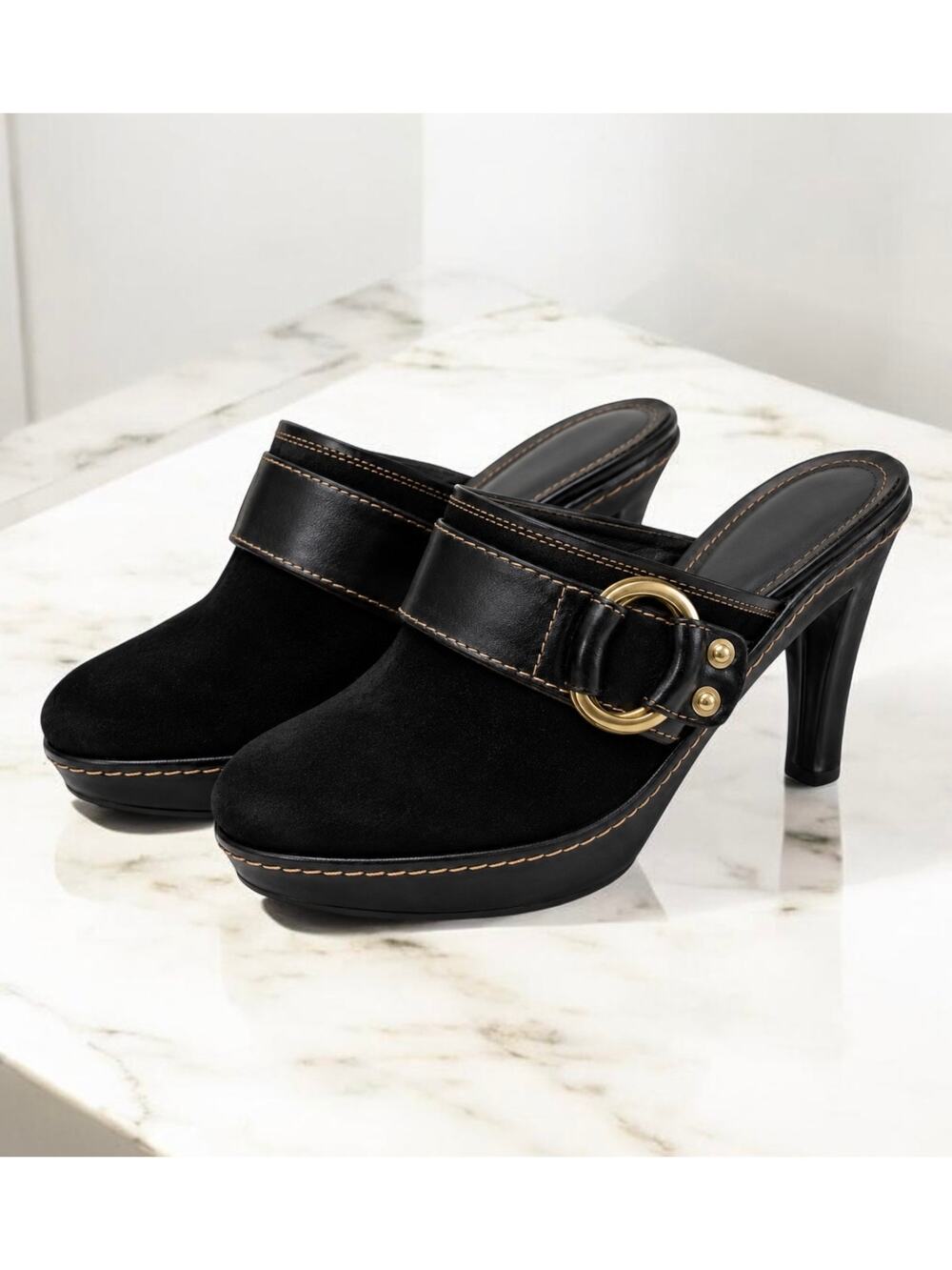 Y2K Coach A0402 Claude Suede Mule Size 9M